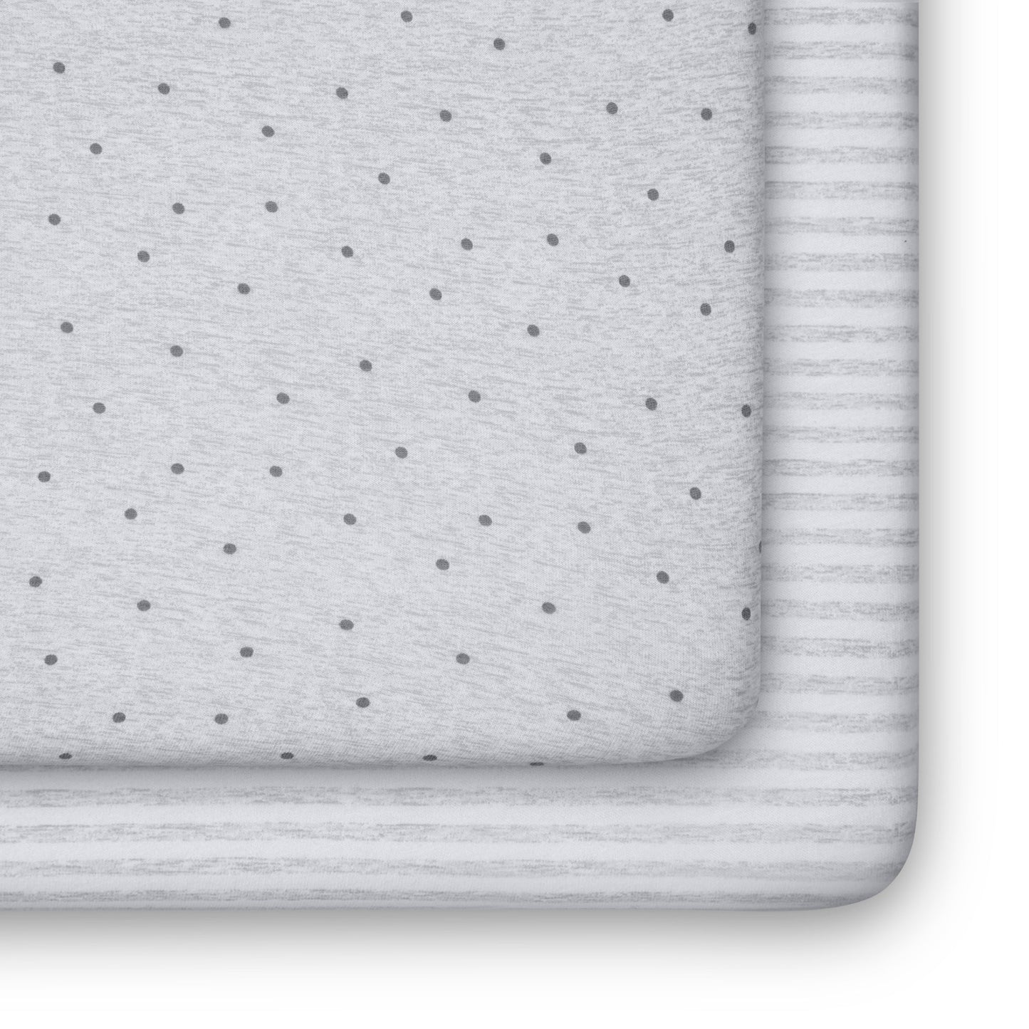 babyGap Grey Dots & Stripes 100% Organic Cotton Crib Sheets - 2 Pack