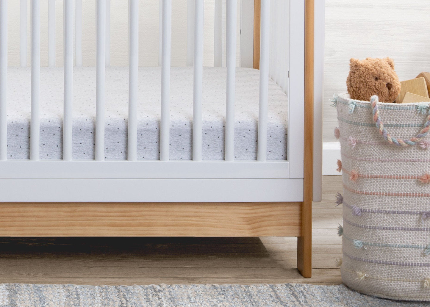 babyGap Grey Dots & Stripes 100% Organic Cotton Crib Sheets - 2 Pack