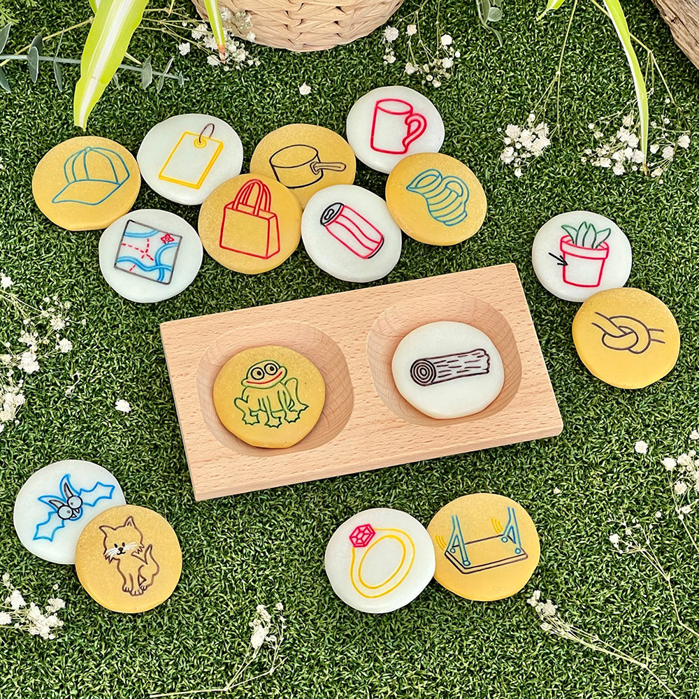 Rhyming Pebbles: 16-Piece Matching Set for Building Early Rhyming Skills
