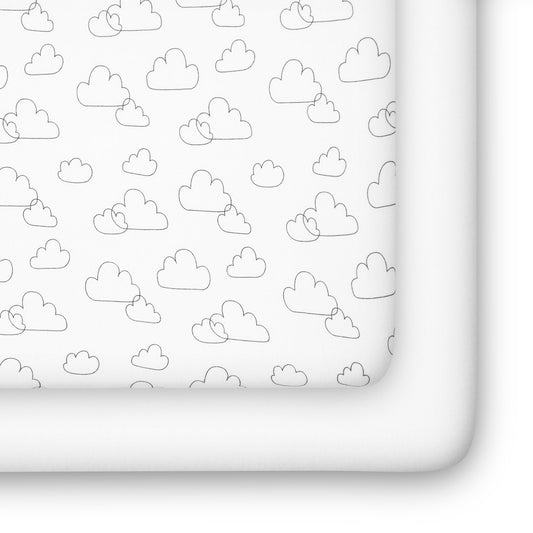 babyGap White Clouds 100% Organic Cotton Crib Sheets - 2 Pack