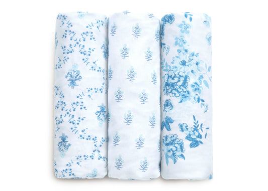 100% Organic Cotton Fitted Crib Sheets - 3 Pack